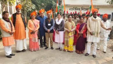 Photo of विवेकानन्द संदेश यात्रा का बांदा में भव्य स्वागत, जगह जगह पर हुई पुष्प वर्षा व माल्यार्पण