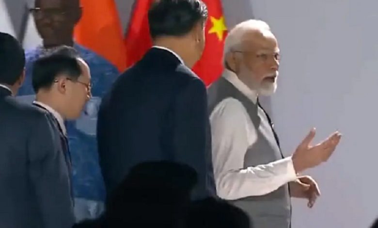PM Modi meeting with Xi Jinping in BRICS SUMMIT 2023