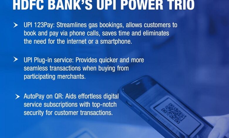 HDFC BANK unveils 3 innovative digital payment products on UPI
