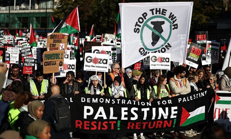 Anti-Jewish rally in London in support of Palestine