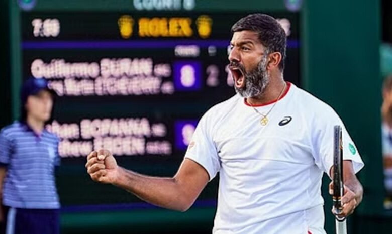 Rohan Bopanna on top