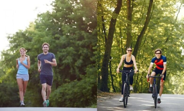 Cycling vs Jogging