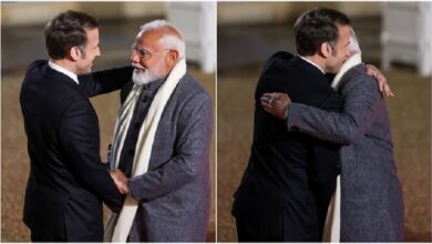 Photo of फ्रांस के राष्ट्रपति मैक्रों ने गले लगाकर किया PM मोदी का स्वागत, बोले- स्वागत है मेरे दोस्त