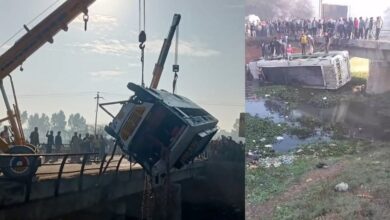 Photo of फरीदकोट में दर्दनाक हादसा, ट्रक से टक्कर के बाद नाले में गिरी बस; 6 यात्रियों की मौत