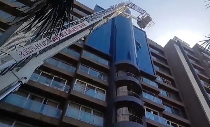 Massive fire in Rajkot Atlantis building today