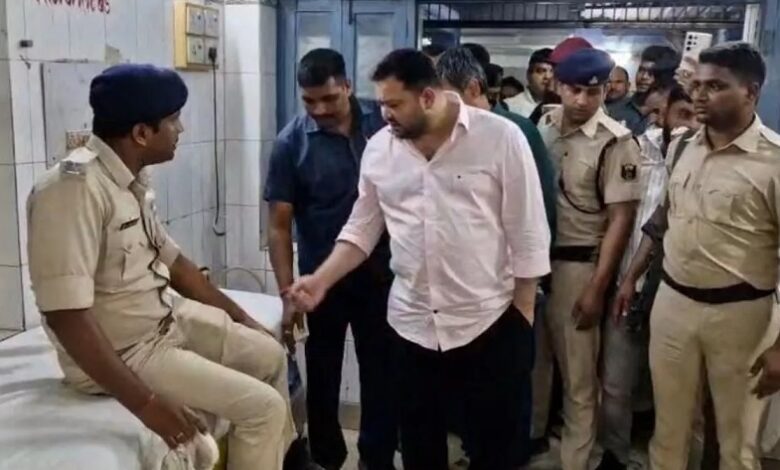 Tejashwi Yadav narrowly escapes