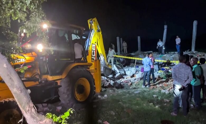 House collapses after explosion in Ayodhya