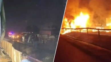 Photo of कर्नाटक: ट्रक की टक्कर से स्लीपर बस में लगी आग, 9 की जिंदा जलकर मौत